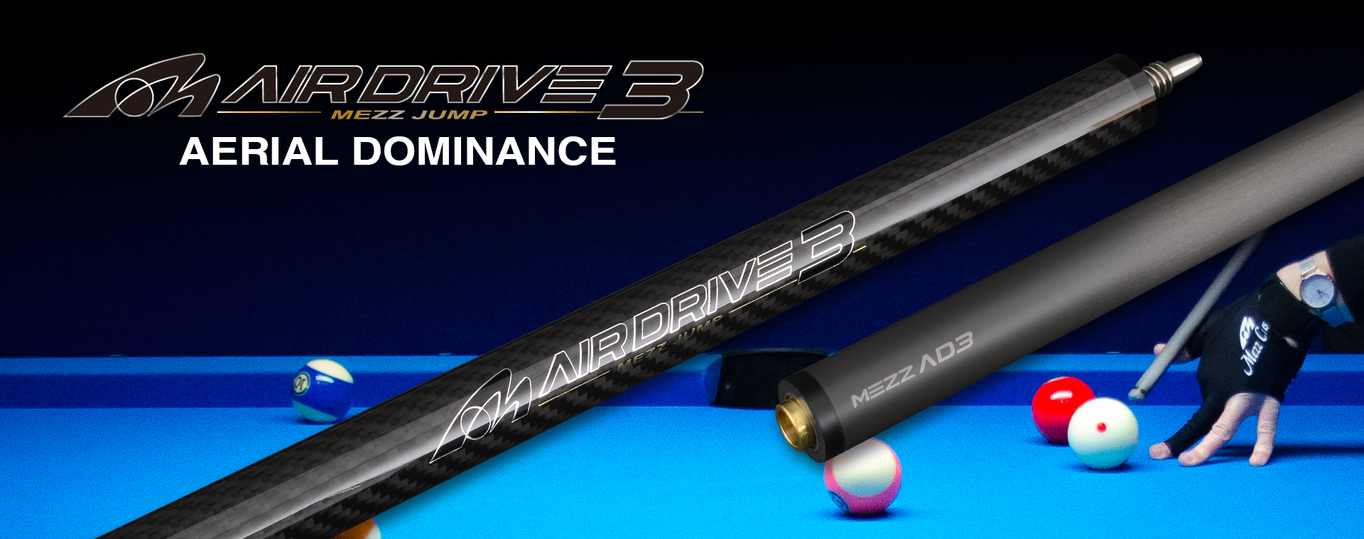 Airdrive 3｜Jump Cues｜Cues｜POOL PRODUCTS｜Mezz Cues: High 